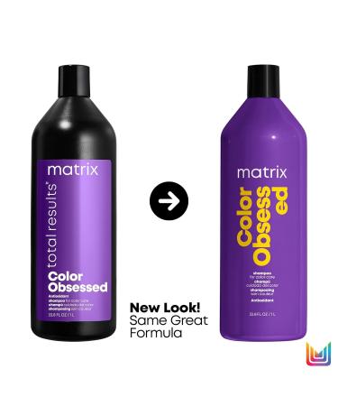 Matrix Color Obsessed Antioxidant Shampoo 33.8 Fl Oz - Prevents Fading & Enhances Hair Color - Cruelty Free - For Color Treated Hair - Buy Online on GoSupps.com