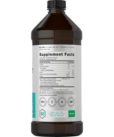 Horbaach Multi Collagen Protein 16 fl oz | Fruit Flavor | Liquid Collagen Peptides | Type I II III V X | Non-GMO Gluten Free Supplement - Buy Online on GoSupps.com