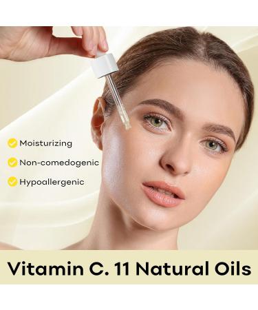 Natural Organic Anti-Aging Facial Oil 100% Plant-Based Hydrating Moisturizer with Grapeseed & Jojoba Oil for All Skin Types - Buy Online on GoSupps.com