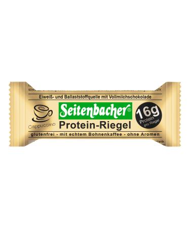 Seitenbacher Protein Bar Cappuccino I 16g/60g 27% protein I gluten-free I glycerin-free I (1x60g) Protein Cappuccino