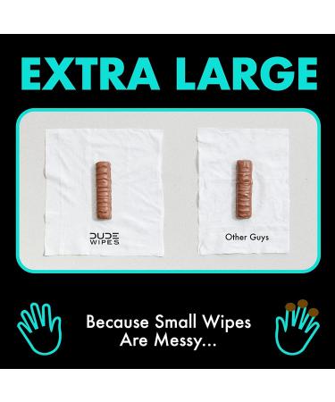 Dude Wipes Flushable Wipes - 8 Pack, Mint Chill, 400 Extra-Large Wet Wipes with Eucalyptus & Tea Tree Oil - Septic and Sewer Safe - Buy Online on GoSupps.com