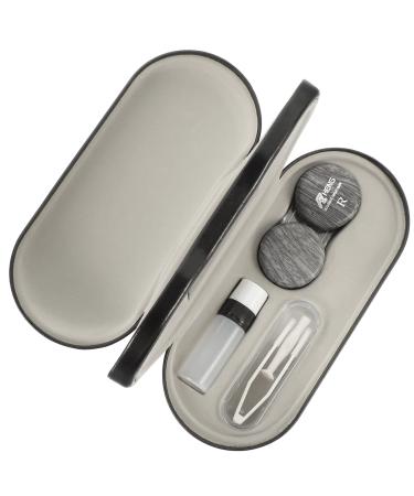 Healifty Contact- glasses case Double-sided dual-use design 2 in 1 contact lens ETUI with mirror tweezers remover for men & silver gray - Buy Online on GoSupps.com