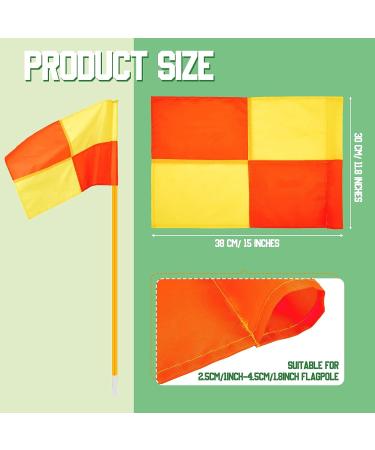 Soccer Referee Flags - Set of 4 Portable Big Square Corner Flags for Soccer Field & Volleyball Training - Buy Online on GoSupps.com