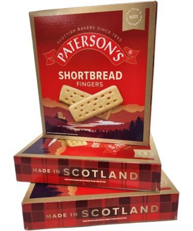 Paterson's Shortbread Fingers 300g Pack Of 3 Delicious Festive Scottish Cookies Sweet Butter Biscuit Delights - Buy Online on GoSupps.com