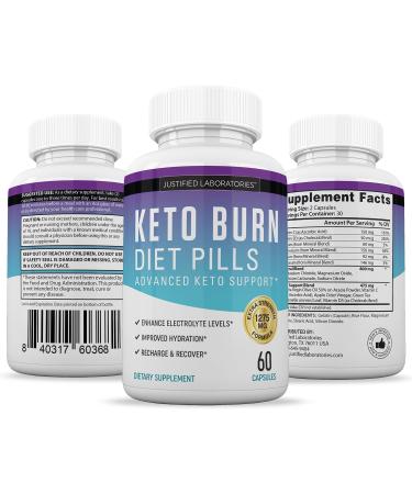 (2 Pack) Keto Burn Diet Pills 1275MG New & Improved Formula Contains Apple Cider Vinegar Extra Virgin Olive Oil Powder Green Tea Leaf 120 Capsules - Buy Online on GoSupps.com