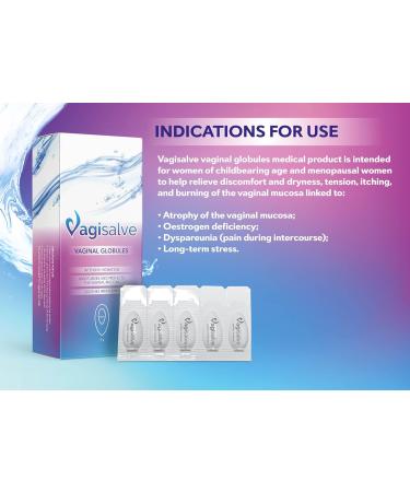 Vagisalve Vaginal Globules | Vaginal Moisturiser | Fast Long-Lasting Relief from Vaginal Dryness and Discomfort | Soothes Irritations | 7 Easy to Use Globules - Buy Online on GoSupps.com