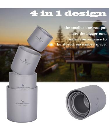 Boundless Voyage Titanium 3-in-1 Double Walled Cup 450ml - Heat Resistant Outdoor Camping Mug - Buy Online on GoSupps.com