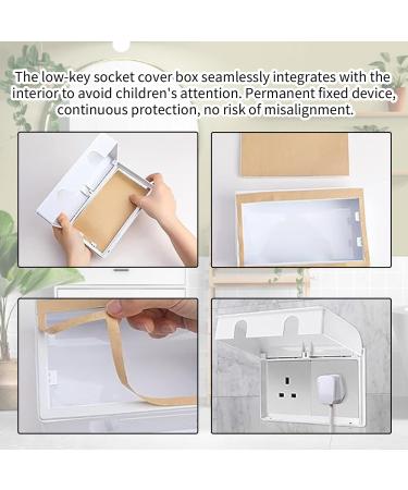 Socket Cover Box for Baby Safety Childproof Electrical Outlet Protector Waterproof Plug Light Switch Guard for Home Safety White - Buy Online on GoSupps.com