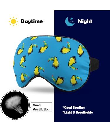Toucan Pattern Sleep Mask - Adjustable Eye Cover for Sleeping, Blocking Light - Men and Women - Great for Night, Travel, Nap - Buy Online on GoSupps.com