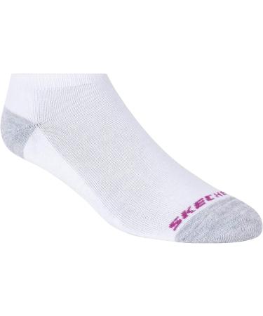 Skechers Women's 10-Pack No Show Socks 9-11 White/Orange - Comfortable and Stylish - Buy Online on GoSupps.com
