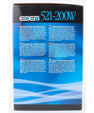 Eden 521-200W External Filter with 200W Heater - Best All-in-One Aquarium Solution - Buy Online on GoSupps.com