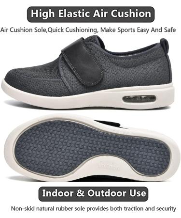 SDEQA Adjustable Diabetic Shoes for Men and Women - Extra Wide Walking Shoes for Elderly with Foot Pain Relief and Neuropathy - Size 12A - Buy Online on GoSupps.com