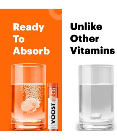 Voost Vitamin C with Zinc & Electrolytes 1000mg | Immune Support Effervescent Tablet | No Sugar & Low Calorie | Blood Orange Flavor - 40 Count - Buy Online on GoSupps.com