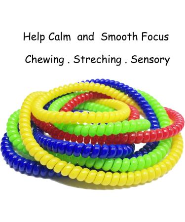 Sensory Chew Necklaces and Bracelets Set 8 Pack - Oral Sensory Toys for Kids with Autism, Anxiety, Nail Biting - Hlyejun Chew Necklace Replacement - Calming Sensory Tools for Autistic Children - Buy Online on GoSupps.com