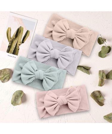 Buy Borisca 6-Piece Baby Hair Bands | Soft Nylon Turban Headbands for Newborns & Toddlers | Multi-Colored Stretchable Hair Accessories - Buy Online on GoSupps.com