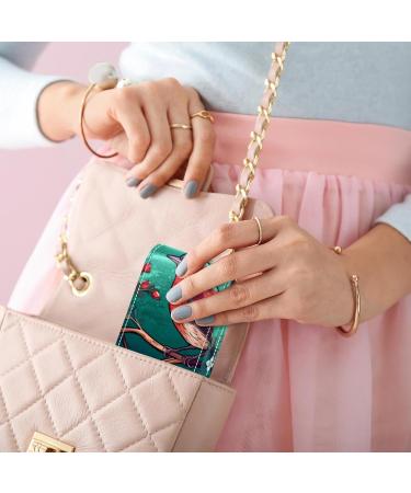 Travel Lipstick Organizer Case - Portable Makeup Bag with Mirror | Animal Bird & Wild Flower Pattern | Shop Now - Buy Online on GoSupps.com
