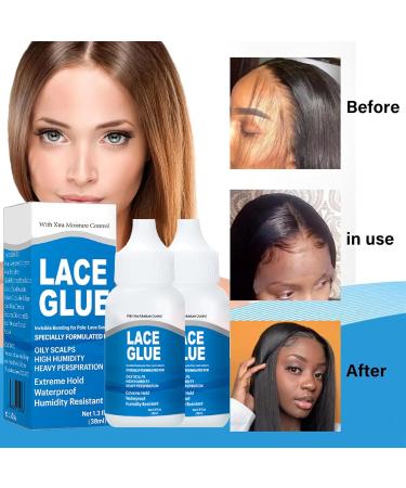 Professional Lace Wig Glue Invisible Waterproof Bonding Glue Adhesive Hair Glue For Wigs Strong Hold Invisible Wig Glue Lace Front Hair Extension Glue For Lace Hairpiece Wig Toupee 38ml - Buy Online on GoSupps.com