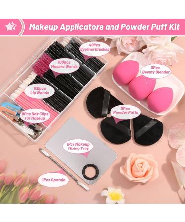 Disposable Makeup Applicators Kit with Mixing Palette and Storage Box - Makeup Artist Tools with Mascara Wands, Lip Brushes, and More - Buy Online on GoSupps.com