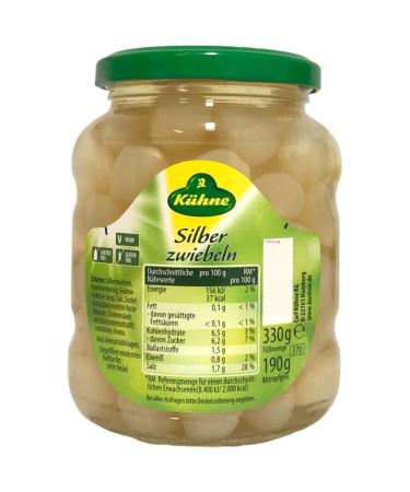 K hne Pearl Onions in Spicy Infusion 6-Pack (6x330g Glass) | Perfect for Gourmet Dishes | International Shipping Available - Buy Online on GoSupps.com