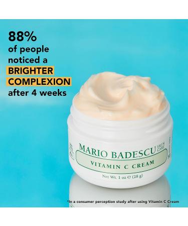 Mario Badescu Vitamin C Cream with Niacinamide | Lightweight Anti-Aging Moisturizer | 1 Fl Oz - Buy Online on GoSupps.com