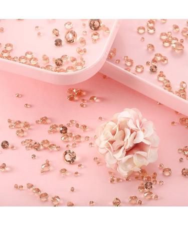 4000 Pieces Acrylic Rhinestones - Rose Gold Crystal Diamonds for Wedding Decor Nail Art Makeup & Desktop Decoration - Buy Online on GoSupps.com
