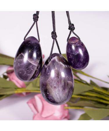 Shop Rose Quartz & Aventurine Yoni Eggs Natural Crystal Kegel Exercisers in S M L Sizes | Tighter Healthier Intimacy - Buy Online on GoSupps.com