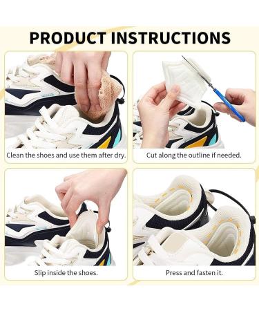 6 Pairs Heel Pads for Shoes | Adhesive Heel Grips & Cushion Inserts for Pain Relief | Blister Protectors for Men & Women (White & Black - Buy Online on GoSupps.com
