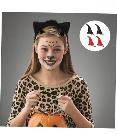 minkissy 1 Set 2 Pairs Horn Hairpin Baby Girl Accessories Devil Hair Clips Glitter Halloween Hair Clips Halloween Bag Xmas Hair Clips Horror Hair Clips Props Plastic Universal Men and Women - Buy Online on GoSupps.com