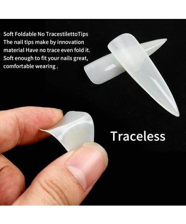 KOXXIAMOQ 240 Pcs Gel Nail Tips | Extra Long Acrylic & Coffee Nail Tips | Water Drops Design | Perfect for Natural Nails | International Shipping - Buy Online on GoSupps.com