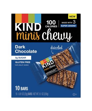 Kind 27896 Minis Chewy, Dark Chocolate, 0.81 Oz,10/Pack