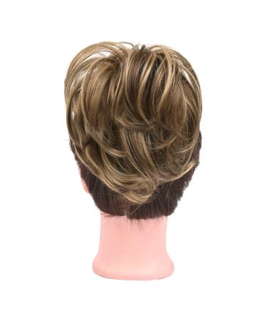 Elaine Synthetic Messy Bun Scrunchie: Medium Ash Brown & Light Ash Blonde Highlights - Women's Hair Updo Extension - Buy Online on GoSupps.com