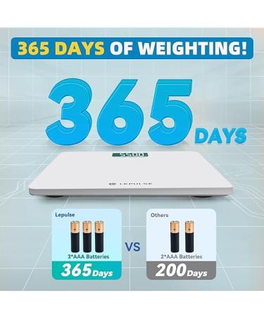 Lepulse Scale for Body Weight 550 lb Digital Bathroom Smart Scales - silver-white - Buy Online on GoSupps.com