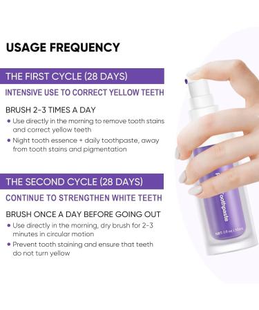 Purple Toothpaste for Teeth Whitening | Blanqueadora Gel for Stain Removal - Adult Tooth Color Corrector - Buy Online on GoSupps.com