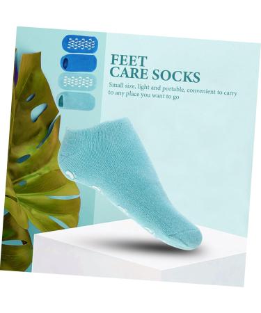 Mikinona Gel Lined Socks 2 Pairs Gel Socks Shopping Cart Foot Cotton Yarn Miss Moisturizing Gel Heel Socks 22x10x1cm - Buy Online on GoSupps.com