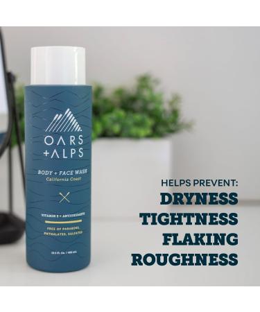 Oars + Alps Body Wash for Men Mens Body Wash with Vitamin E and Antioxidants Moisturizing Hydrating Paraben & Sulfate Free Cleanser California Coast 2pk 13.5 Fl Oz (2 Pack) California Coast - Buy Online on GoSupps.com