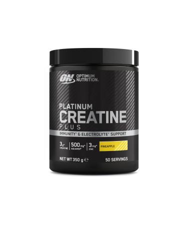 Optimum Nutrition Platinum Creatine Plus Nutritional Supplement to Increase Potency and Performance, with Aquamin Magnesium for Water Balance, Pineapple Flavor, 50 Servings, 350g