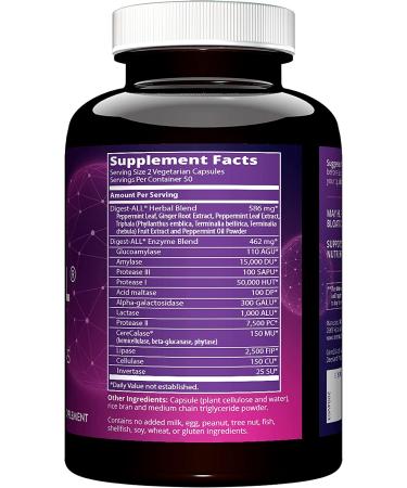 MRM Digest-All Vegetarian Capsules | 100% Plant-Based Digestive Support - Buy Online on GoSupps.com