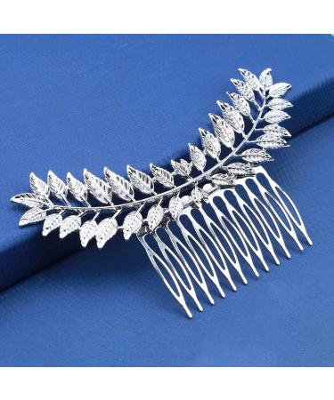 Shop Inilbran Boho Silver Leaf Hair Comb | Vintage Bridal Hair Accessories for Weddings & Bridesmaids - Buy Online on GoSupps.com