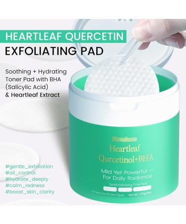 Novaluxe Zero Pore Pads Toner Pads for Deep Facial Cleansing & Exfoliating Pads with Heartleaf Quercetinol & BHA for All Skin Types Cotton Rounds for Face Korean Skin Care 70 Pads - Buy Online on GoSupps.com