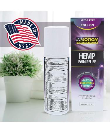 Inmotion Hemp Roll On for Pain - Premium Ultra Strength Relief for Joint, Muscle & Back - Fast Acting and Long Lasting - Odorless Hemp Oil Formula - Buy Online on GoSupps.com