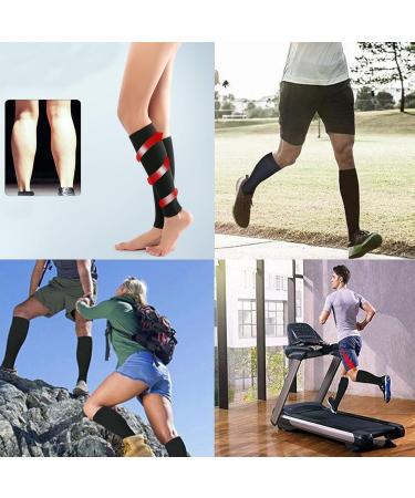 Shop Compression Stockings for Men & Women - Elastic Calves Support for Running & Sports (Black Size L) - Buy Online on GoSupps.com