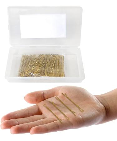 Stoutips 100 Pcs Blonde Hair Bobby Pins for Women | 5cm Long Hair Grips with Storage Box | Ideal for Thick Hair | Hairdressing & Styling Essentials - Buy Online on GoSupps.com