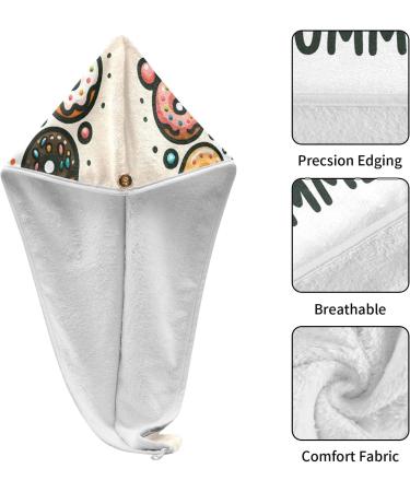 Cute Color Dots Hair Towel 2 Pack | Super Absorbent Quick Dry Turbans for Women & Girls - Perfect for Effortless Hair Drying - Buy Online on GoSupps.com