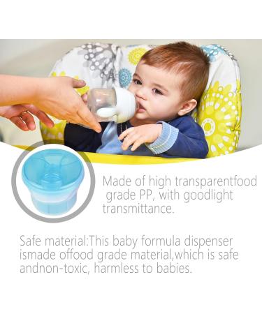 2-Pack Non-Spill Milk Powder Dispenser Pots - Portable Formula Powder Storage for Travel - Pink Blue - Buy Online on GoSupps.com