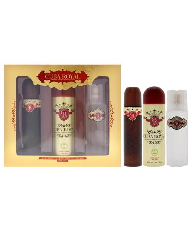 Cuba Royal by Cuba 3 Piece Gift Set for Men 1 Count (Pack of 1)
