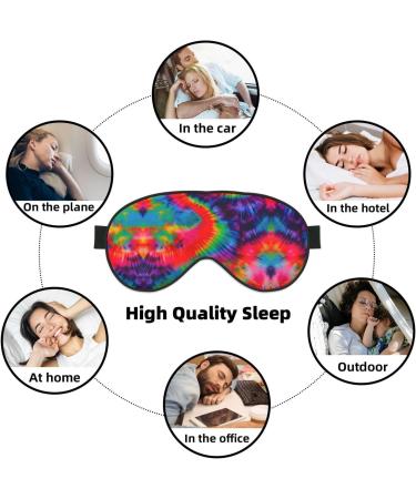 SSIMOO Colorful Tie Dye Eye Mask - Double-Sided Soft & Light Blocking for Quality Sleep - International Shipping - Buy Online on GoSupps.com