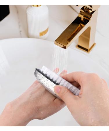 Yebeauty Nail Brush Set - Stainless Steel Hand & Toe Scrubbing Brushes for Pedicure & Fingernail Cleaning - 2 Pack - Buy Online on GoSupps.com