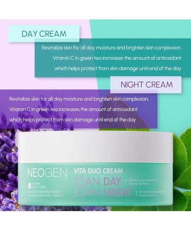 NEOGEN x JOAN KIM Vita Duo Day Cream Brightening Hydrating Soothing with Vitamin C & Green Tea | Korean Skin Care (50g - Buy Online on GoSupps.com