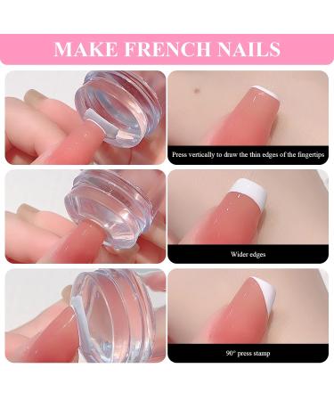 FRCOLOR Clear Jelly Nail Art Stamp & Scraper - Double-ended Silicone Manicure Tools for Stunning Stamped Nail Art - International Shipping Available - Buy Online on GoSupps.com