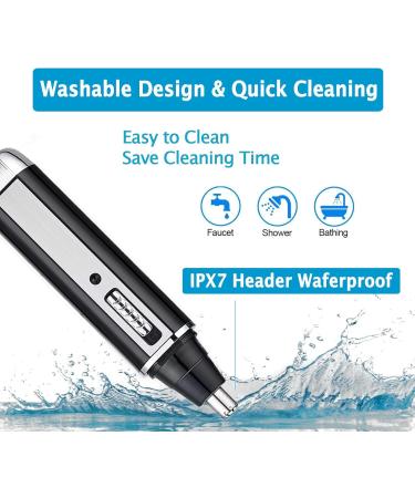 USB Rechargeable Nose Hair Trimmer for Men | 4-in-1 Painless Beard & Body Hair Clipper | Waterproof Dual-Edge Blades | Easy Cleansing - Buy Online on GoSupps.com